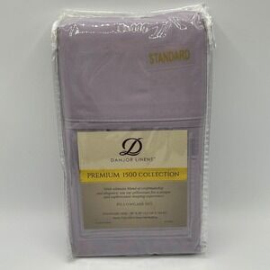 Danjor‎ Linens Premium 1500 Collection Standard Pillowcase Set Lavender NEW